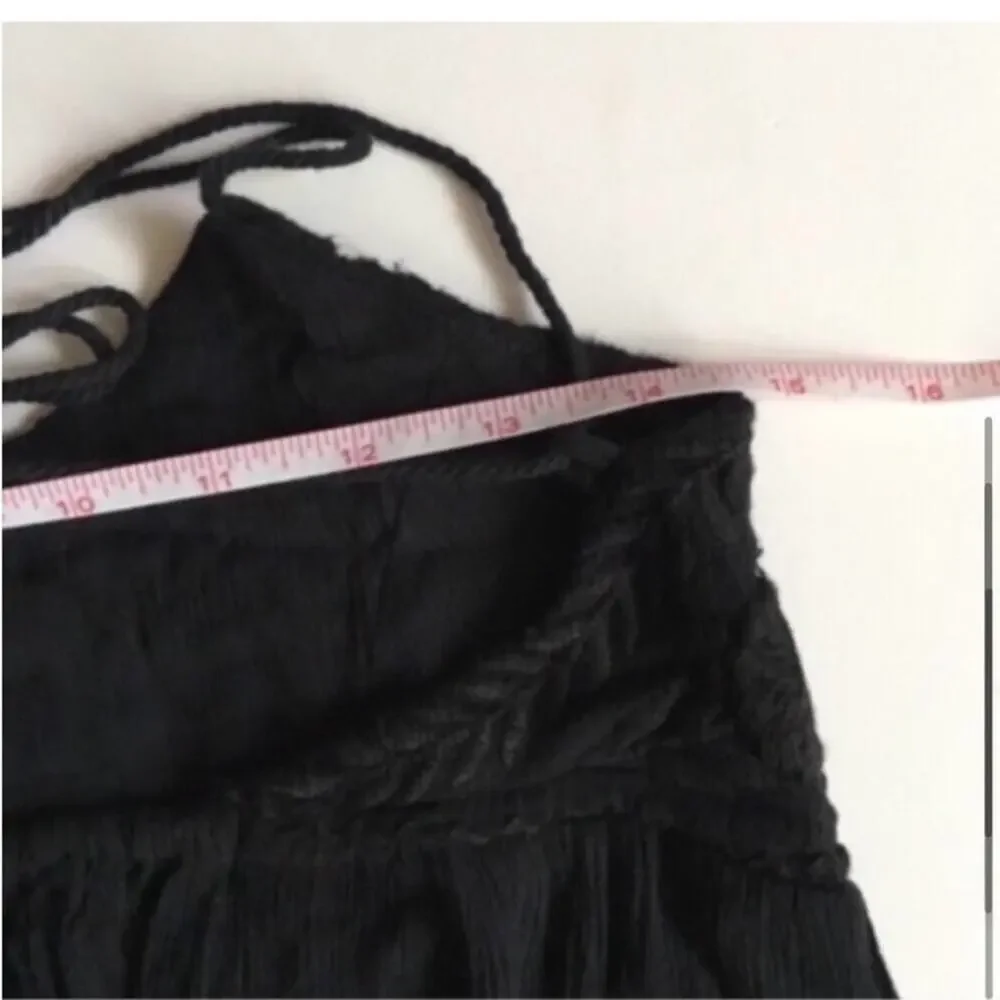 Free People Black Blackbird Blouse Size XS Extra Small
